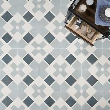 Lapaz Cross Blue 9x9 Matte Porcelain Tile - Sample