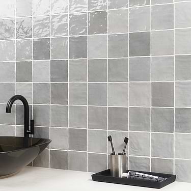 Portmore Gray 4x4 Glazed Ceramic Tile  - Sample