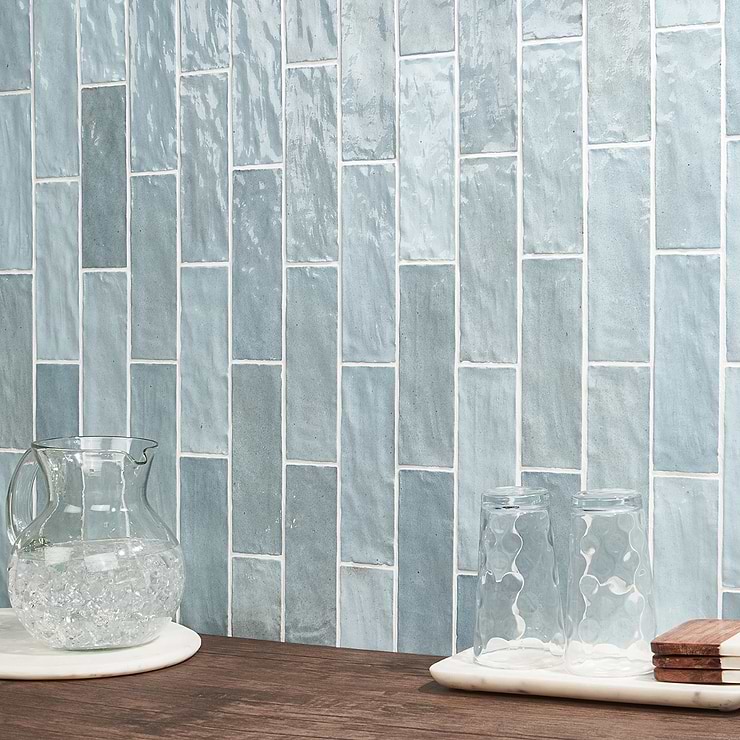 Portmore Sky Blue 3x8 Glazed Ceramic Subway Wall Tile