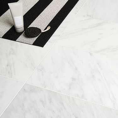 Asian Statuary White 12x24 Honed Marble Tile