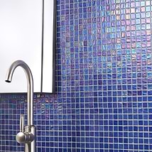 Swim Blue Lagoon 1x1 Glass Polished Mosaic Tile