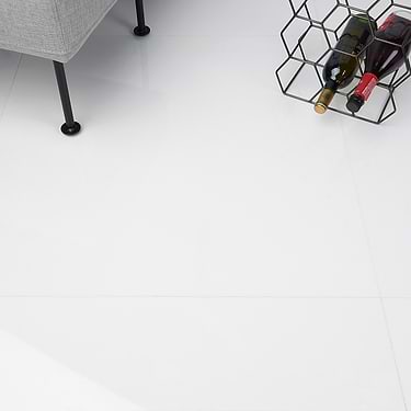 Nanoglass White 32x32 Polished Glass Tile