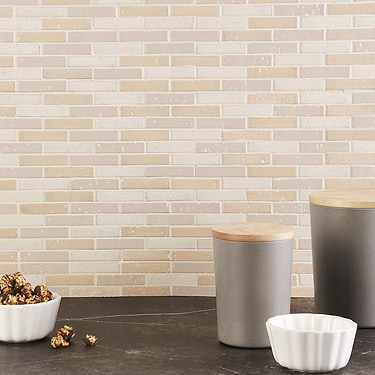 Bohemian  Brick Warm Mix 1/2x3 Clay Brick Mosaic Tile