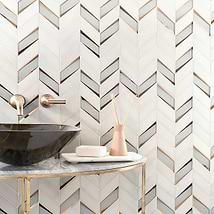 Kasol Golden 2x4 Marble and Mirrored Glass Polished Mosaic Tile