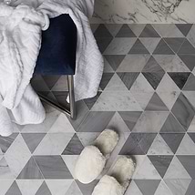 Prism Grana Gray Marble Polished Mosaic Tile