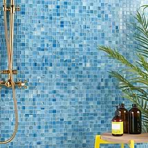 Marley Ocean Blue 1x1 Polished Glass Mosaic