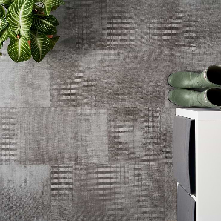 Ristretto LVT Dark Gray 12x24 Rigid Core Click Luxury Vinyl Tile; in Dark Luxury Vinyl; for Basement Floor, Bedroom Floor, Floor Tile, Kitchen Floor, Living Space, Residential Floor, Bathroom Floor, Commercial Floor; in Style Ideas Craftsman, Industrial, Modern, Transitional; released 2023; new, trends