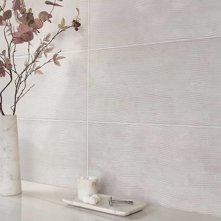 Simena Bamboo Slide Cream Beige 12x24 Textured Limestone Tile