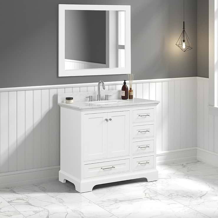 Glendale 36'' White Vanity And Marble Counter