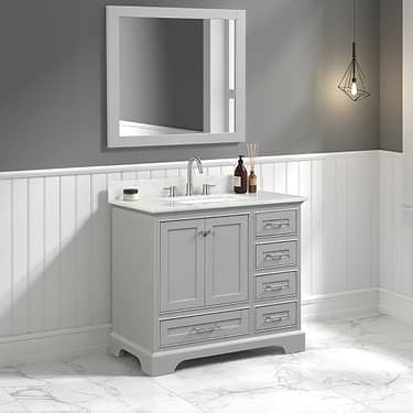 Glendale 36'' Gray Vanity And Marble Counter