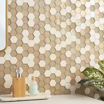 Ohana Bronze 2" Hexagon Polished Glass Mosaic Tile
