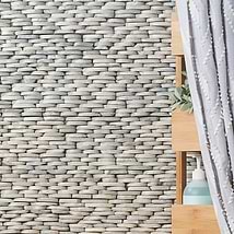 Nature Stacked Pram Gray Pebble Honed Mosaic Tile