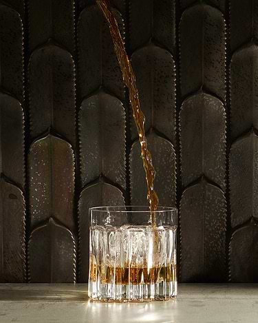 Quill 3D Iridescent Bronze Matte Glass Mosaic Tile  - Sample