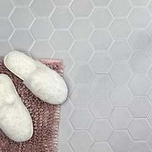 Meadowmere Cement Gray 3" Hexagon Matte Ceramic Tile