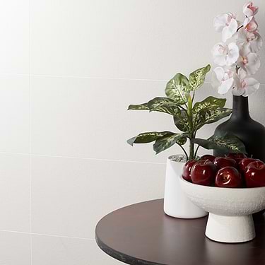 Reverb Basalt Bianco White 12x36 Matte Ceramic Tile