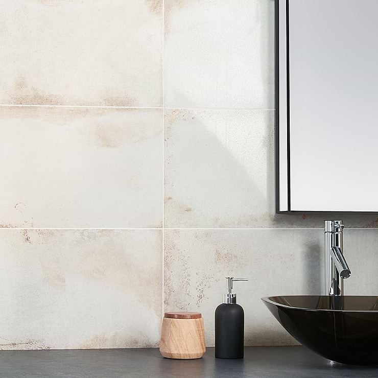 Angela Harris Flatiron White 12x24 Semi-Polished Porcelain Tile