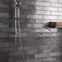 Kalay Antracite Gray 3x12 Glossy Ceramic Wall Tile