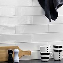 Manchester Bianco White 3x12 Subway Glazed Ceramic Wall Tile