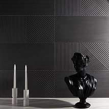 Renzo Grafite Black 3D Matte Porcelain 12x24 Tile