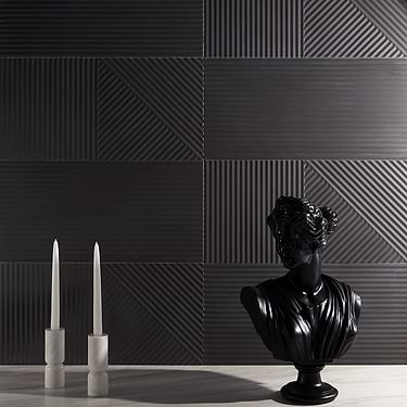 Renzo Grafite Gray 12x24 3D Matte Porcelain Tile