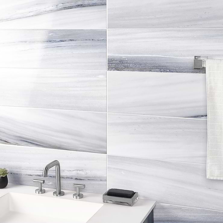 Everest Blue 8x24 Polished Ceramic Tile