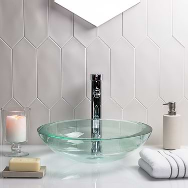 Aliante White 4x12 Picket Matte Porcelain Tile - Sample