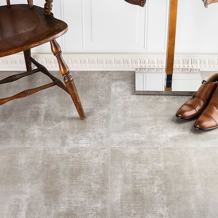Basic Cement Ash 24x24 Matte Porcelain Tile