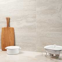 Basic Travertine Beige & Cream 12x24 Matte Porcelain Tile