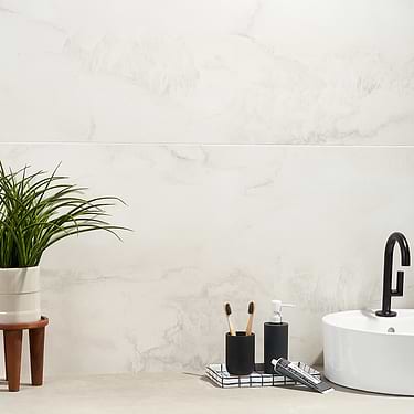 Basic Marble Arabescato Gray 24x48 Satin Porcelain Tile