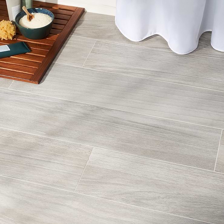 Silkwood Gray 8x48 Matte Porcelain Wood Look Tile