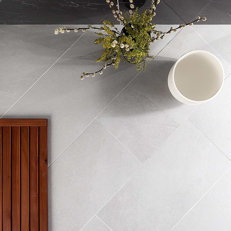 Fordham Bianco White 12X24 Matte Porcelain Tile; in White  Porcelain ; for Backsplash, Floor Tile, Kitchen Floor, Kitchen Wall, Wall Tile, Bathroom Floor, Bathroom Wall, Shower Wall, Outdoor Floor, Outdoor Wall, Commercial Floor; in Style Ideas Classic, Contemporary, Industrial, Modern, Traditional, Transitional