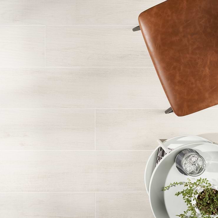 Kenridge White 8x48 Matte Porcelain Wood Look Tile