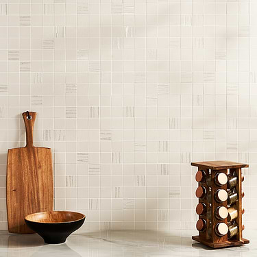 Halo Pearl Beige 2x2 Textured Porcelain Mosaic