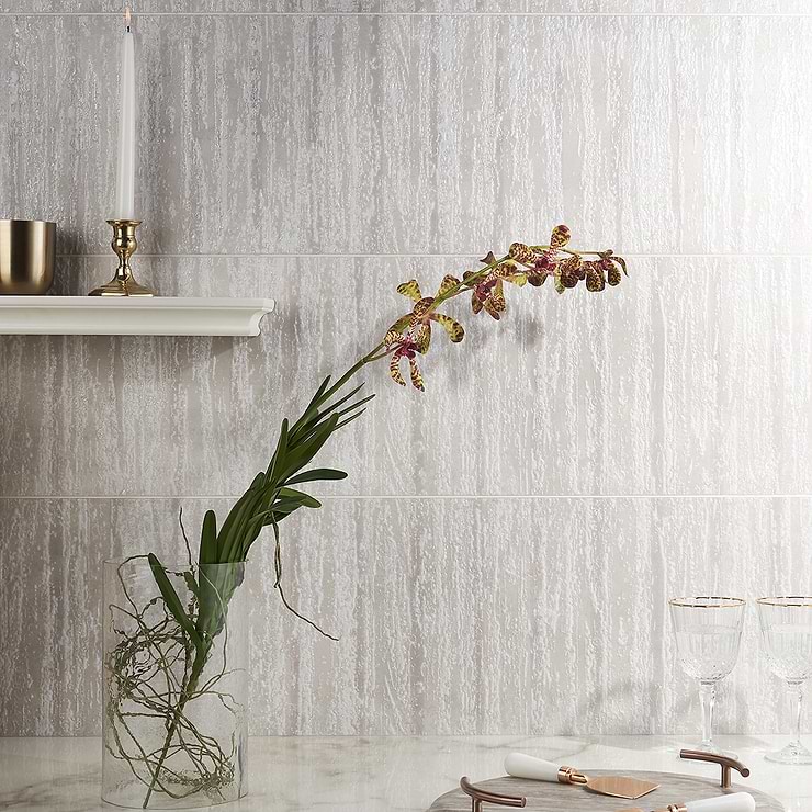 Twilight Deco Pearl 12x48 Metal Look Porcelain Tile