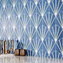 HexArt Deco Azul 8" Hexagon Porcelain Matte Tile