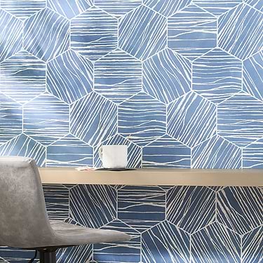 HexArt Zen Ice Azul Blue 8" Hexagon Matte Porcelain Tile