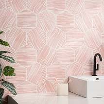 HexArt Zen Ice Rosa 8" Hexagon Matte Porcelain Tile