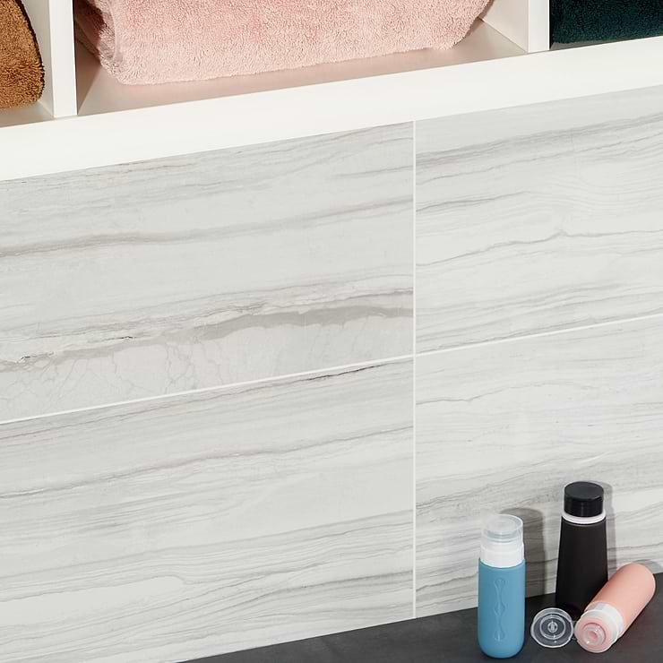 DreamStone Luminus White 12x24 Matte Porcelain Tile