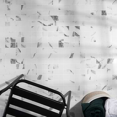 DreamStone Statuario Valley 2x2 Matte Porcelain Mosaic - Sample