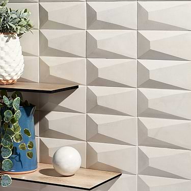 Sandune Pierre Beige 3D 4x8 Prism Honed Sandstone Tile