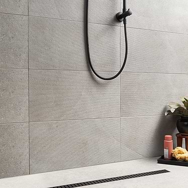 New Rock  Fumo Gray 12x24 Chiseled Matte Porcelain Tile 