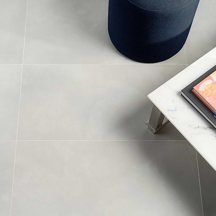 Clay Delight Gray 16x32 Matte Porcelain Tile; in Gray Porcelain; for Backsplash, Floor Tile, Kitchen Floor, Kitchen Wall, Wall Tile, Bathroom Floor, Bathroom Wall, Shower Wall, Shower Floor, Commercial Floor; in Style Ideas Contemporary, Industrial, Mid Century, Modern, Traditional, Transitional; released 2023; new, trends