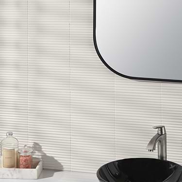 Zeal Linear White 5x10 3D Matte Porcelain Tile
