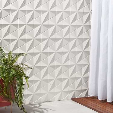 Zeal Ogassian White 6" Hexagon 3D Matte Porcelain Tile