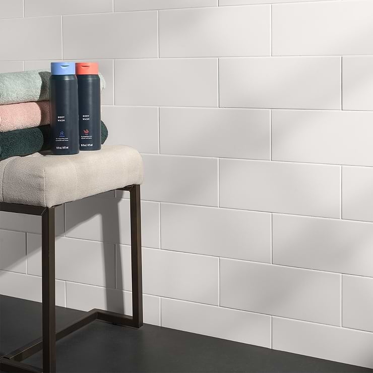 Zeal White 5x12 Matte Porcelain Subway Tile; in White Extruded Porcelain; for Backsplash, Floor Tile, Kitchen Floor, Kitchen Wall, Wall Tile, Bathroom Floor, Bathroom Wall, Shower Wall, Shower Floor, Outdoor Wall; in Style Ideas Beach, Cottage, Farmhouse, Industrial, Modern, Traditional, Transitional; released 2023; new, trends