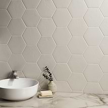 Cavallo Swiss Coffee 7" Hexagon Glazed Porcelain Tile