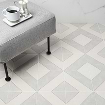 Auteur Diagonals Diamond Ash Gray 9x9 Matte Porcelain Tile