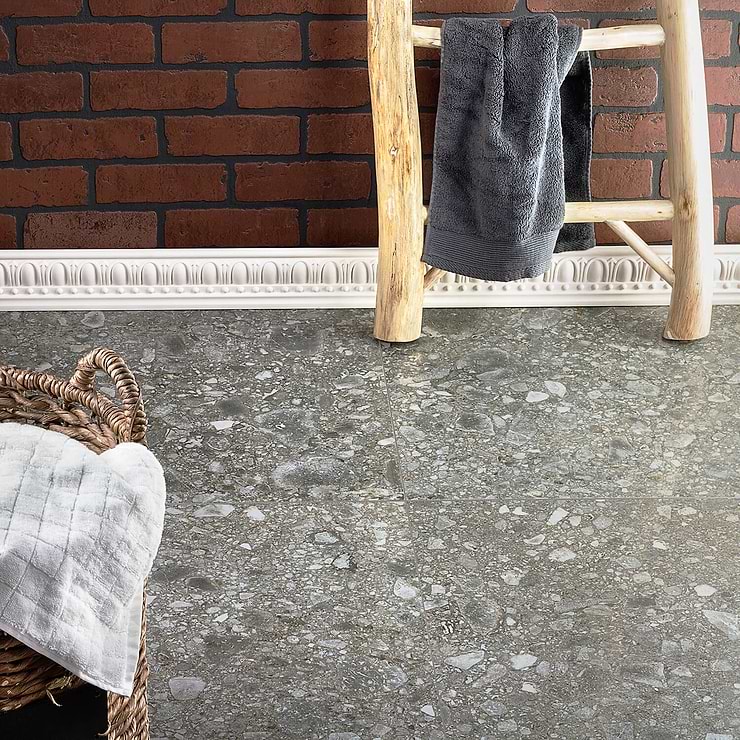 Rizo Antracite 24x24 Terrazzo Look Porcelain Tile