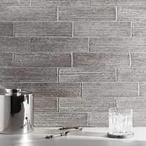 Cadenza Stroke Gray Matte 2x9 Clay Ceramic Wall Brick Look Tile