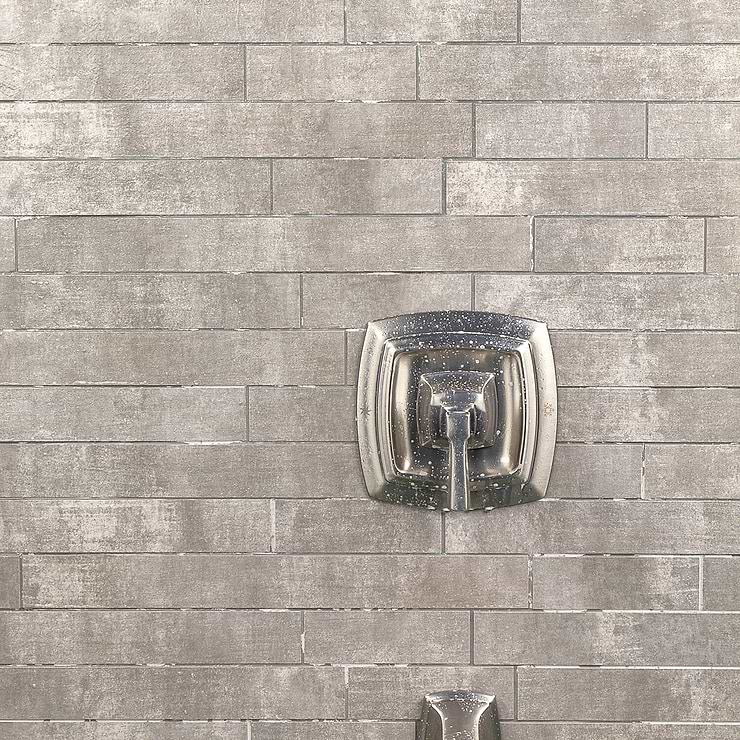 Basic Roadway Cement Silver Brick Matte Porcelain Mosaic; in Gray Porcelain ; for Backsplash, Floor Tile, Kitchen Floor, Kitchen Wall, Wall Tile, Bathroom Floor, Bathroom Wall, Shower Wall, Shower Floor, Outdoor Floor, Outdoor Wall, Commercial Floor; in Style Ideas Classic, Craftsman, Industrial, Modern, Rustic, Transitional